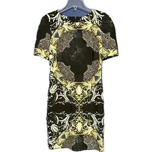 W118 By Walter Baker Print Shift Mini Dress size Small Poly Spandex Blend